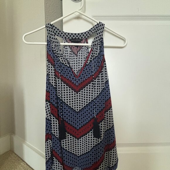 Banana Republic Silky Tank Navy Print Size XS - Picture 3 of 4